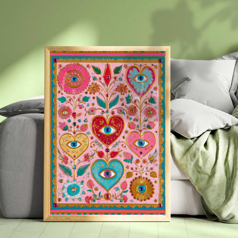 Pink Surreal Heart Wall Art