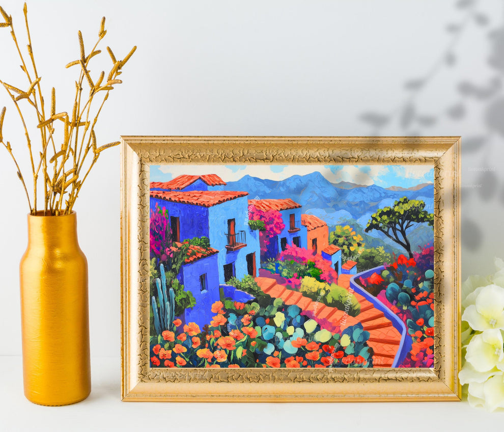 Blue Mexican Art Print