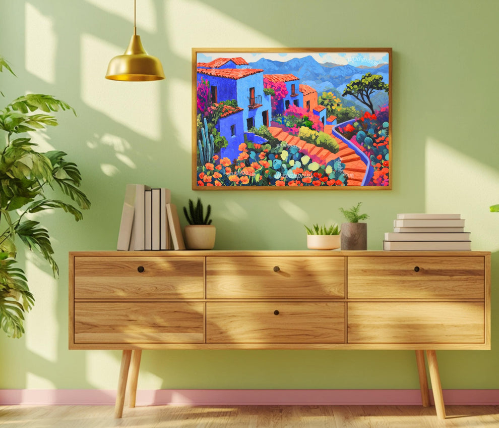 Blue Mexican Art Print