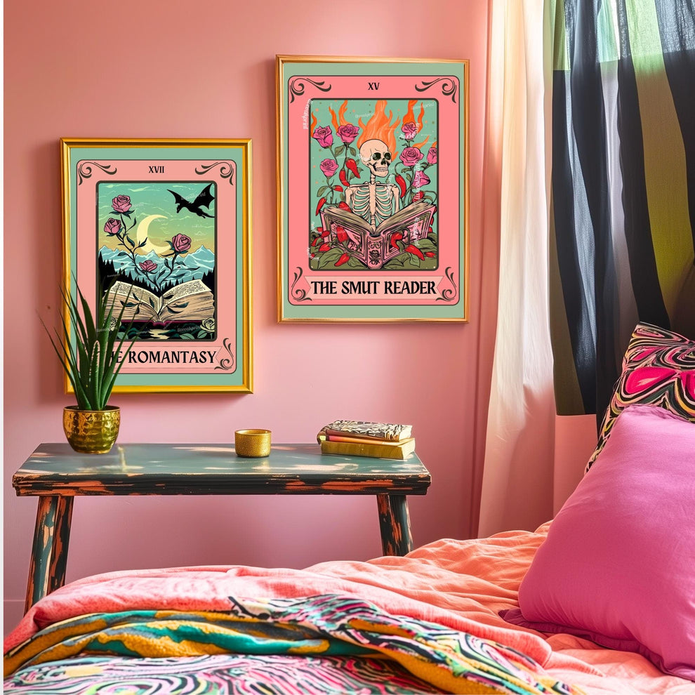 The Smut Reader Tarot Print – Romantasy Wall Art Booktok Decor The Reader Tarot Card, Spicy Book Lover Gift Smut Gift Idea
