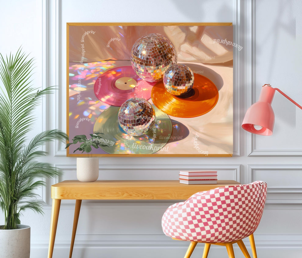 Disco Records Print Horizontal