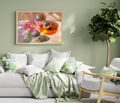 Disco Records Print Horizontal