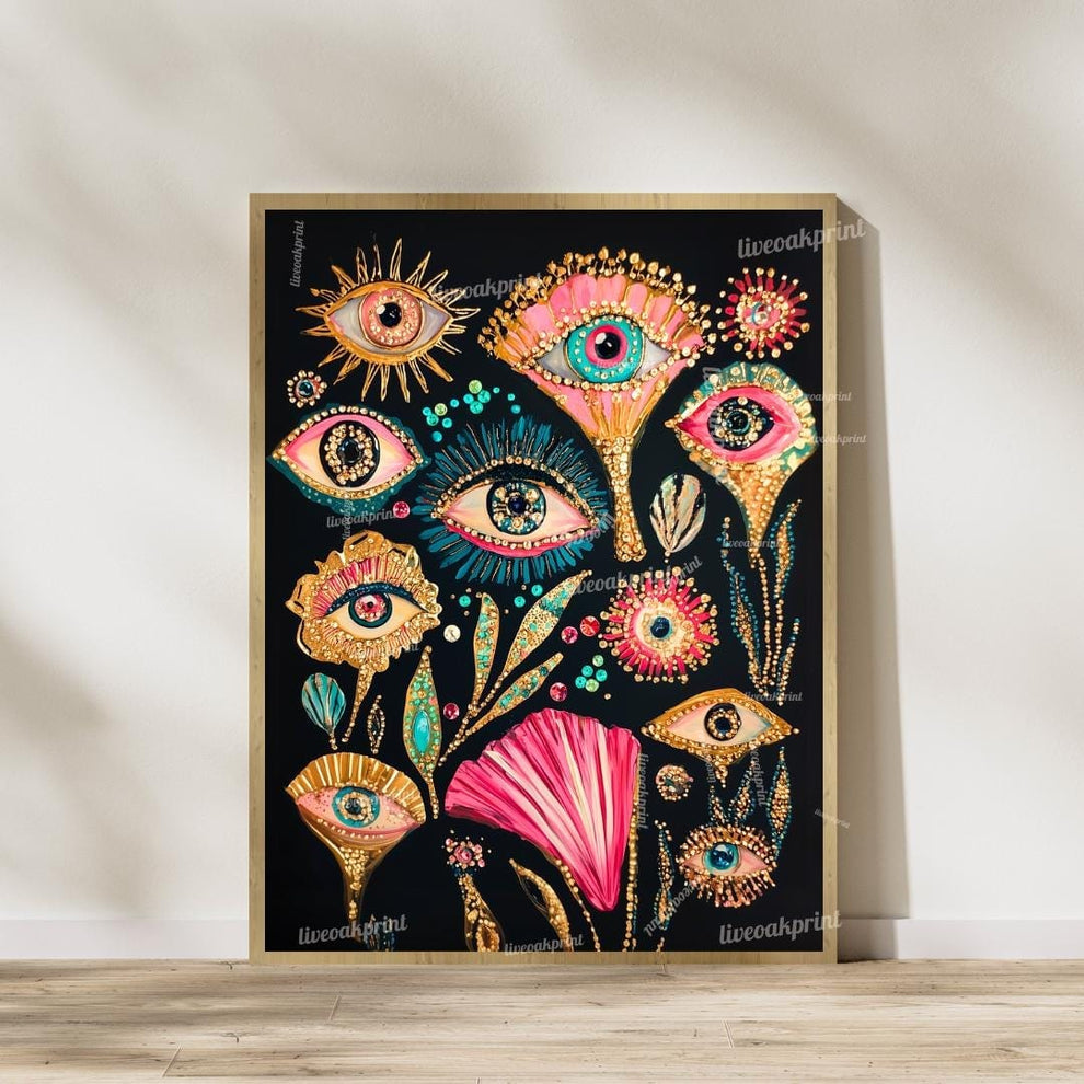 Set Of 2 Psychedelic Eye Art Prints