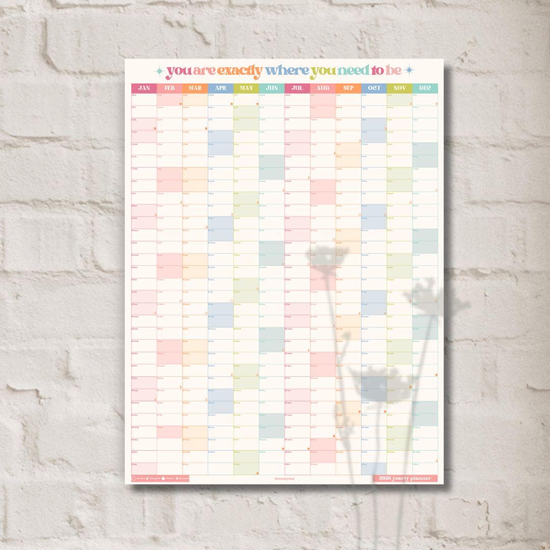 2026 Wall Planer: Bright Pastel Colors