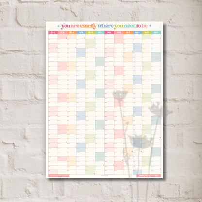 2026 Wall Planer: Bright Pastel Colors