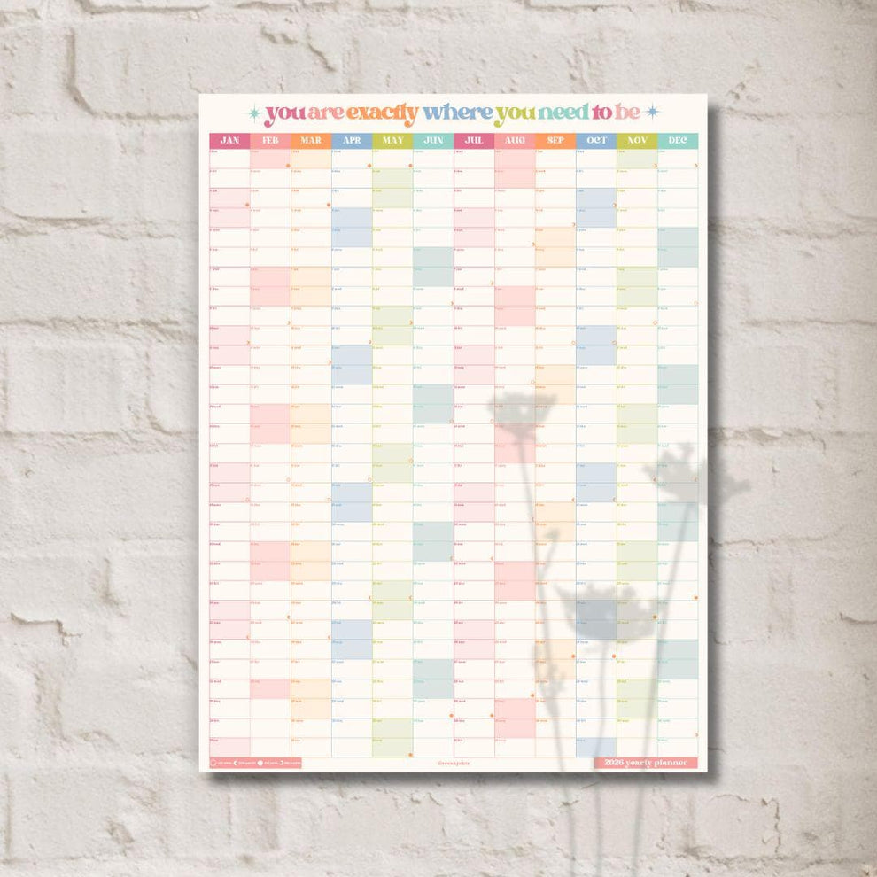 2026 Wall Planer: Bright Pastel Colors