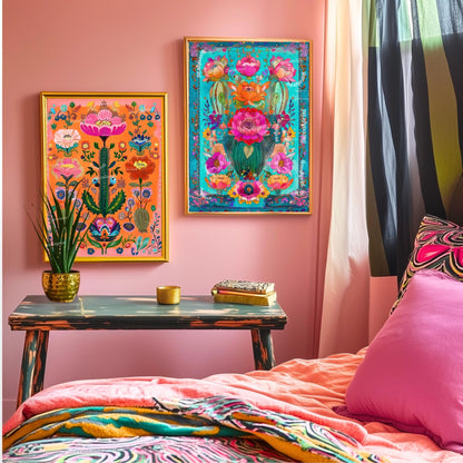 Turquoise Cactus Wall Art