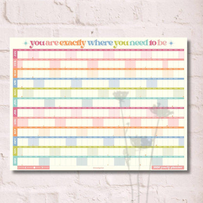 Colorful 2026 Year Wall Planner - Large One Page Planner