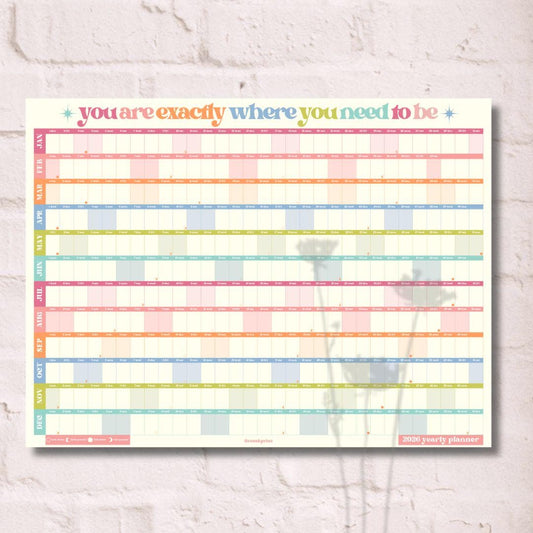 Colorful 2026 Year Wall Planner