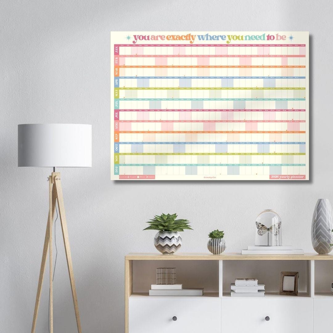 Colorful 2026 Year Wall Planner