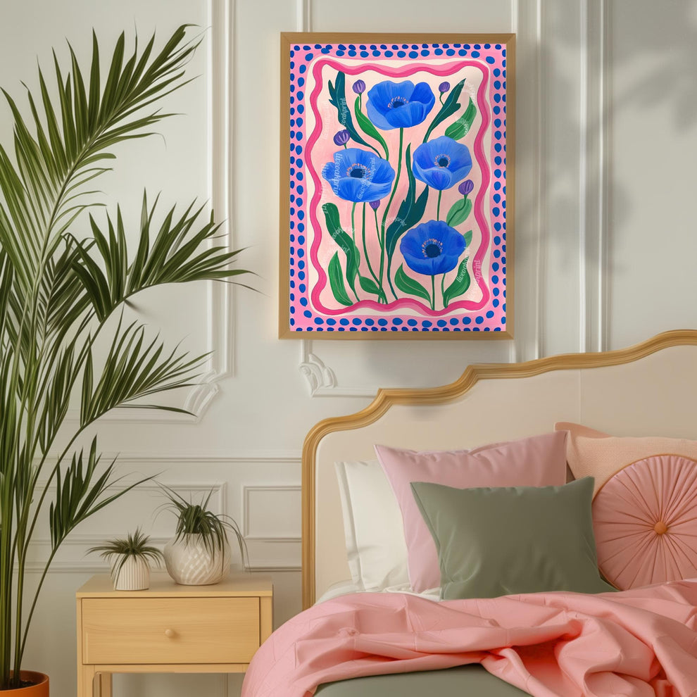Pink and Blue Wall Art