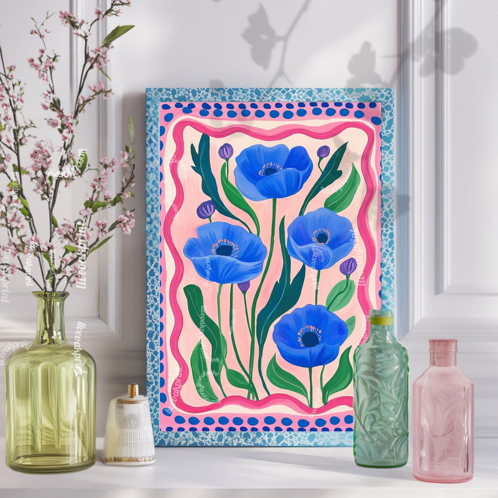 Pink and Blue Wall Art