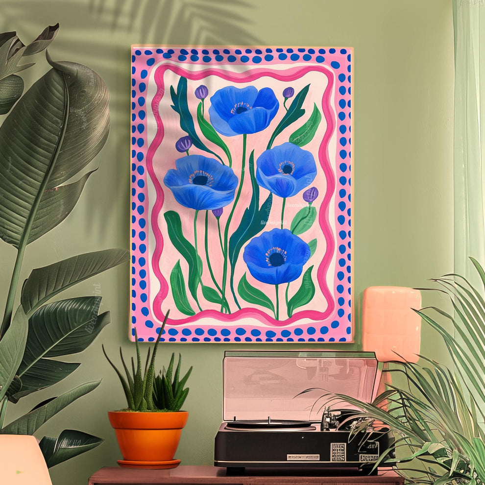 Pink and Blue Wall Art