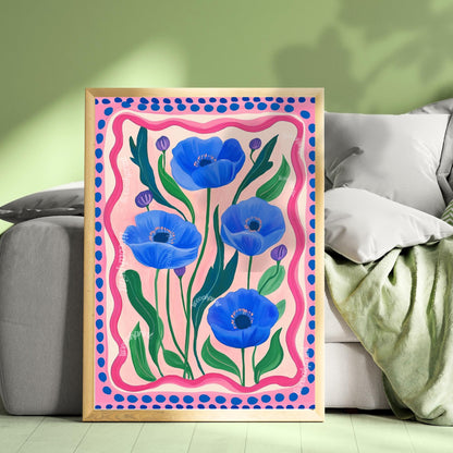 Pink and Blue Wall Art