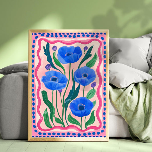 Pink and Blue Wall Art