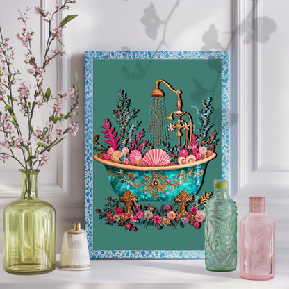 Beach House Bathroom Print