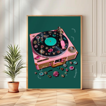 Retro Record Print