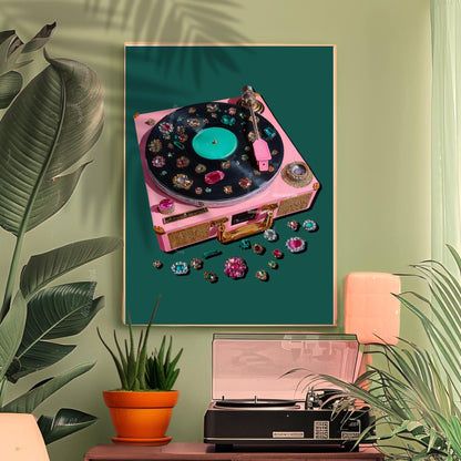Retro Record Print