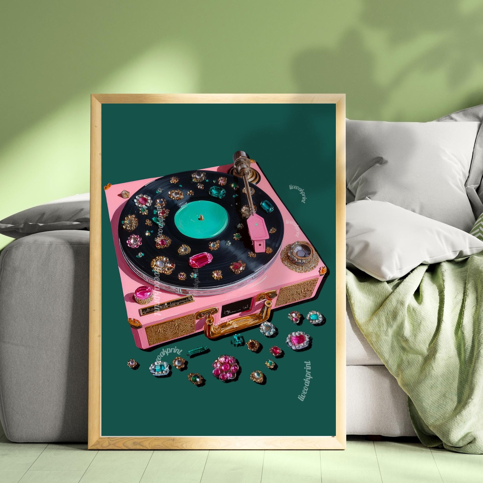 Retro Record Print