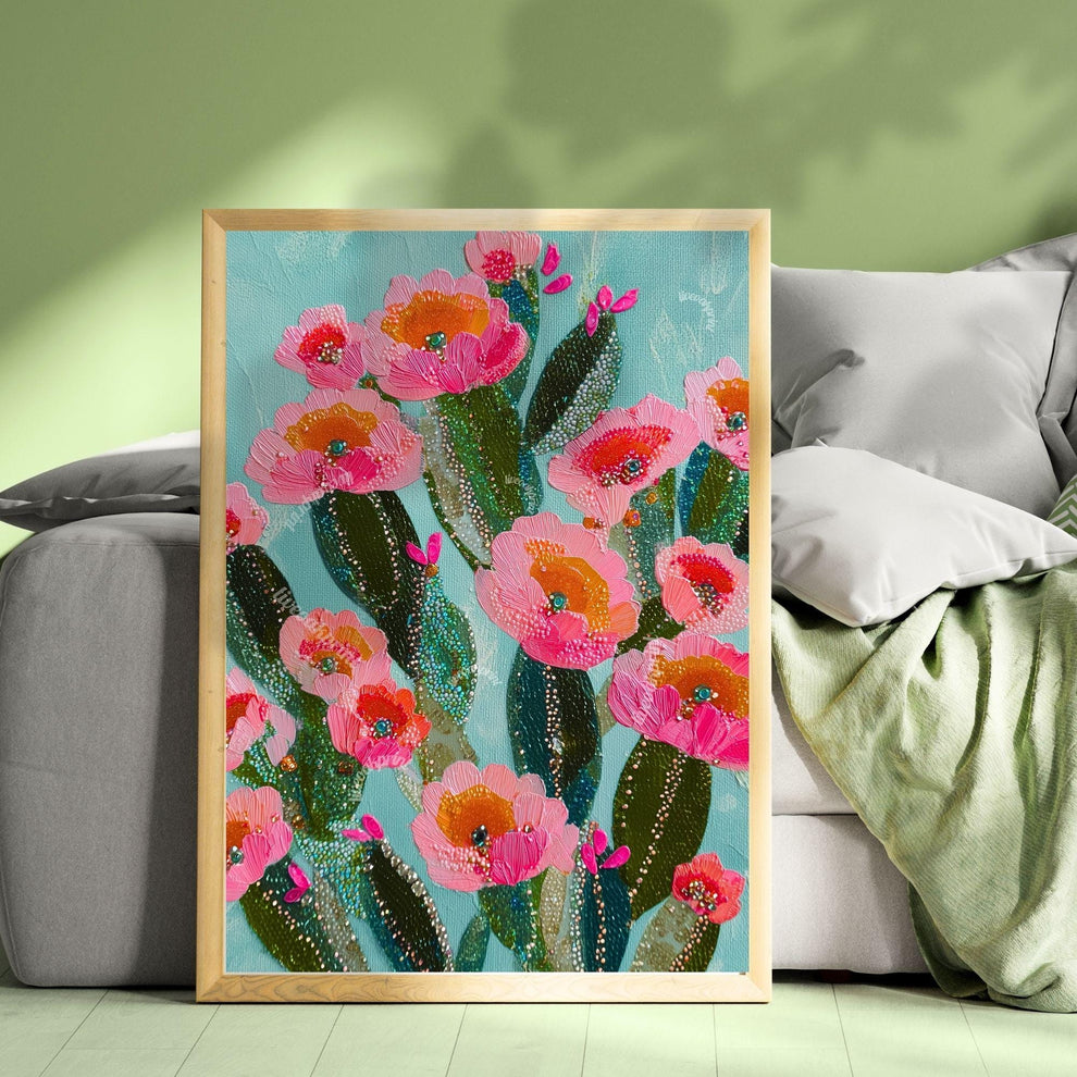 Flowering Cactus Wall Art