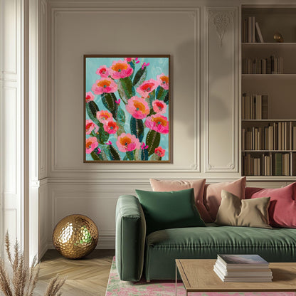 Flowering Cactus Wall Art