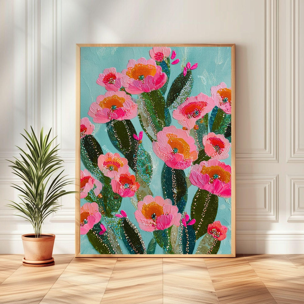 Flowering Cactus Wall Art