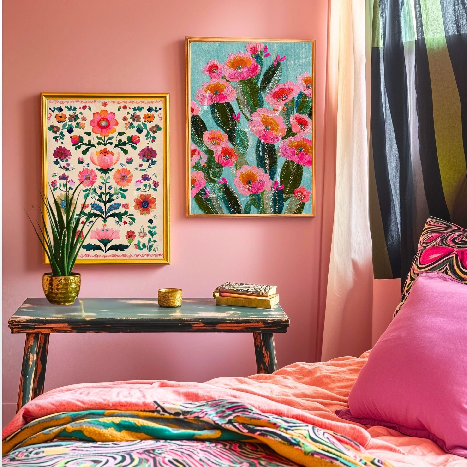 Flowering Cactus Wall Art