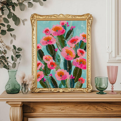 Flowering Cactus Wall Art