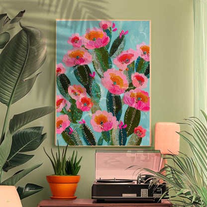 Flowering Cactus Wall Art