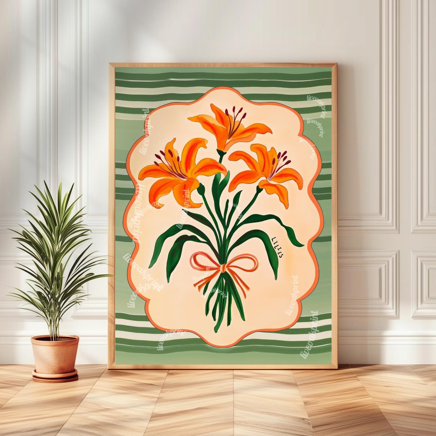Soft Vintage Lilies Print