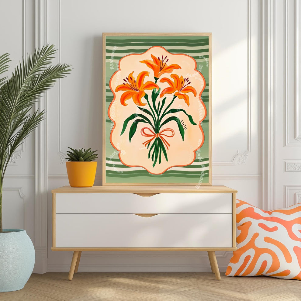 Soft Vintage Lilies Print