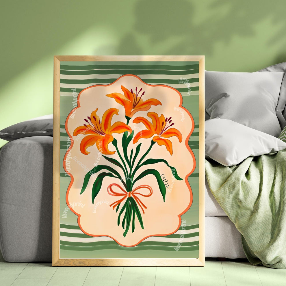 Soft Vintage Lilies Print