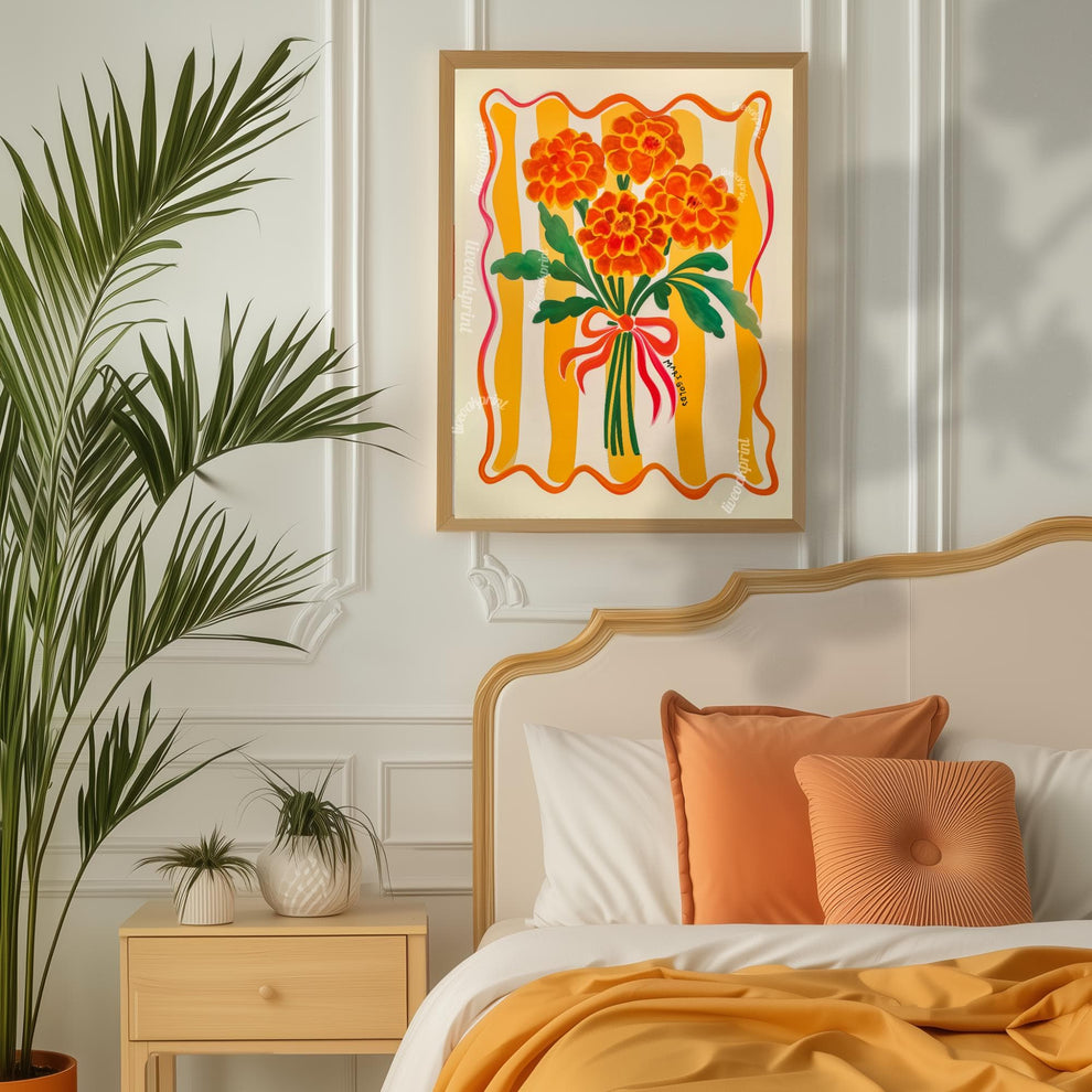 Vintage Marigold Print