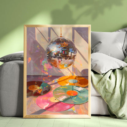 Disco Records Print