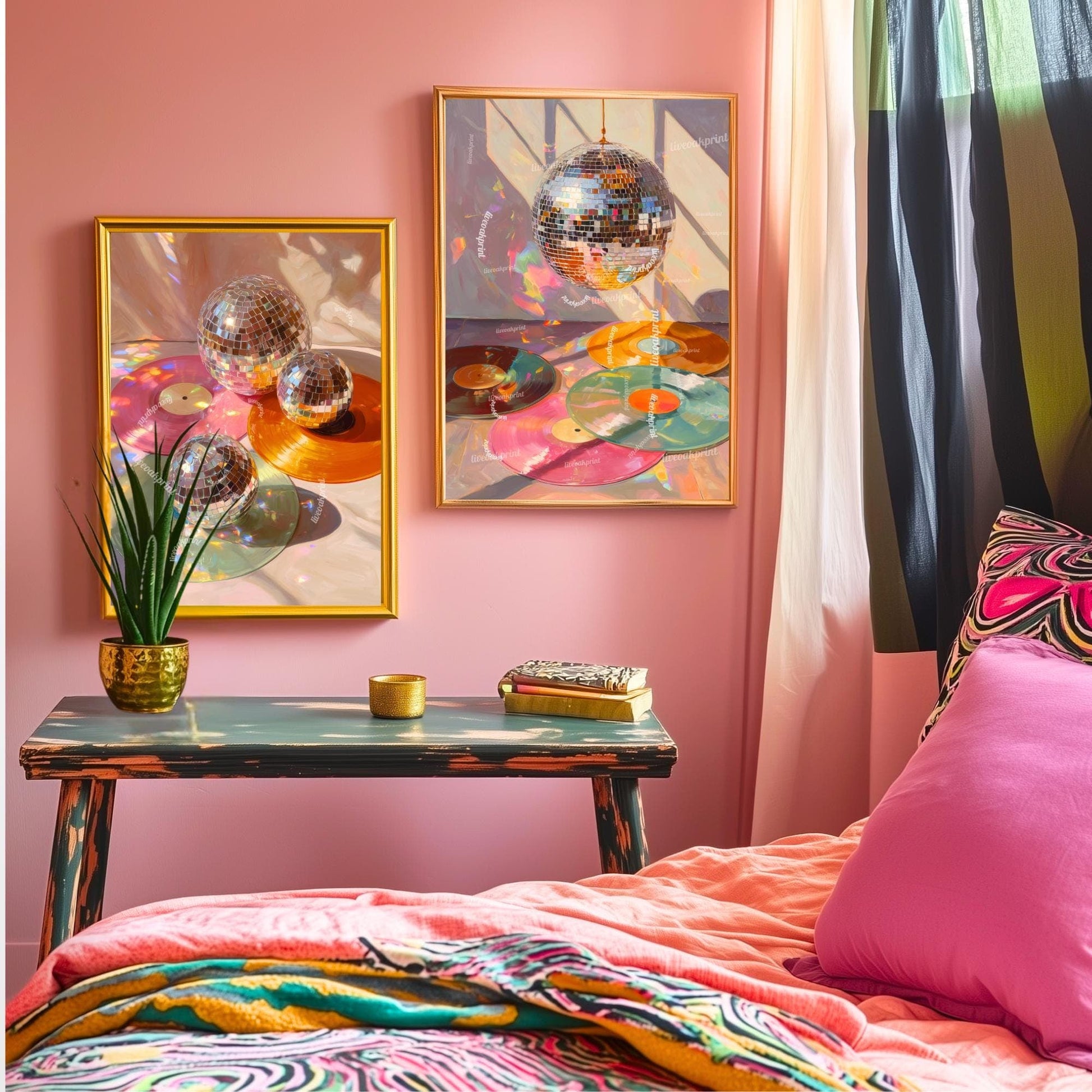 Colorful Records Print