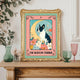 Boston Terrier Wall Art – Boston Tarot Art Print – Boston Terrier Owner Gift Boho Tarot Poster Dog Living Room Boston Terrier Art Print