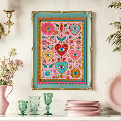 Pink Surreal Heart Wall Art