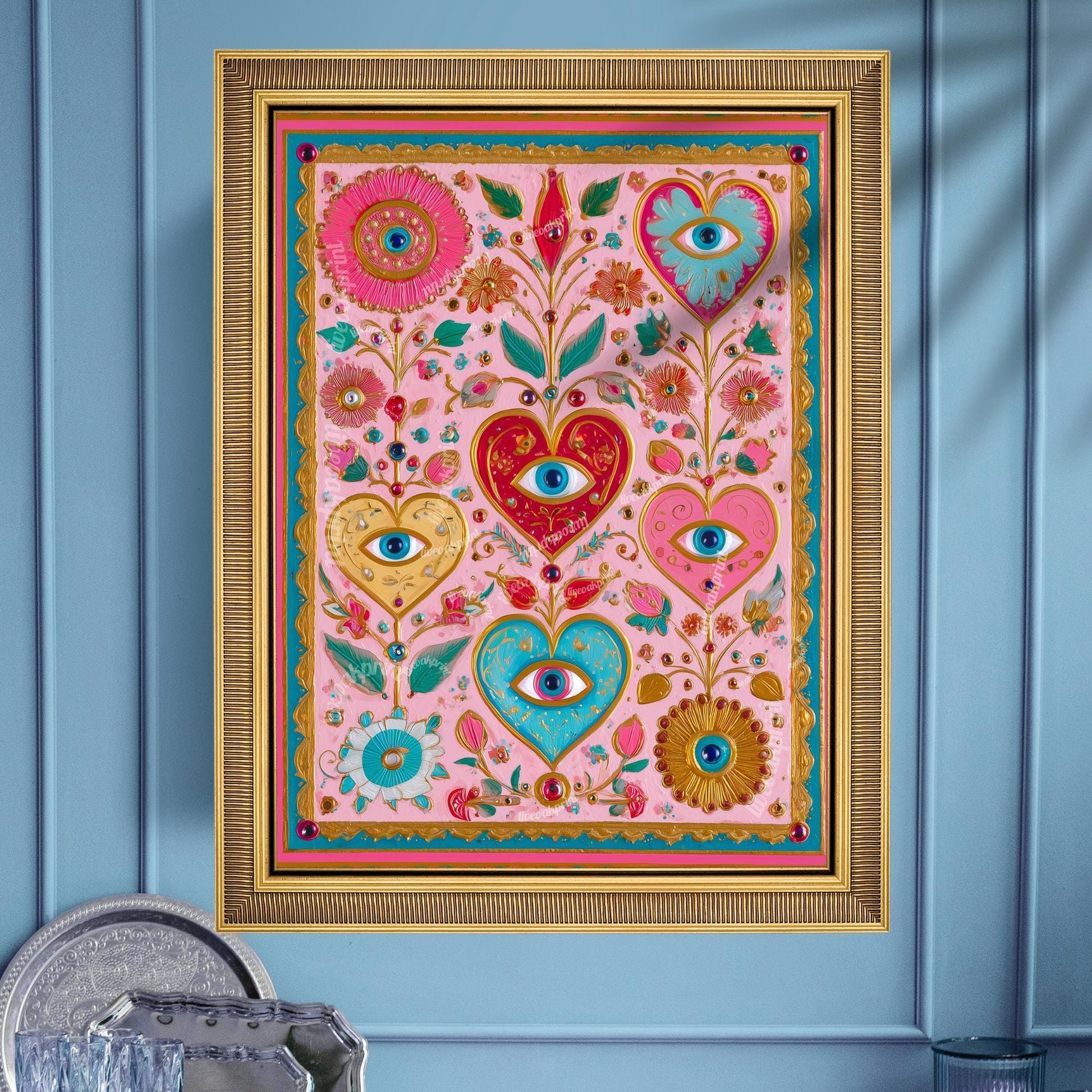 Pink Surreal Heart Wall Art