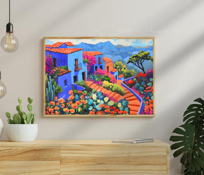 Blue Mexican Art Print