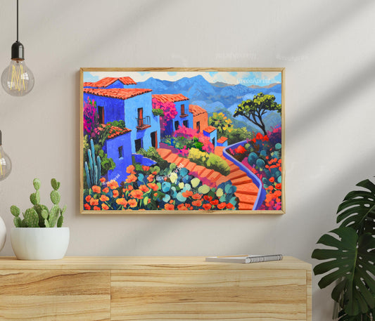 Blue Mexican Art Print