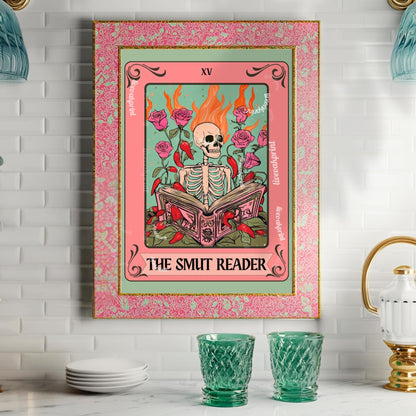 The Smut Reader Tarot Print – Romantasy Wall Art Booktok Decor The Reader Tarot Card, Spicy Book Lover Gift Smut Gift Idea