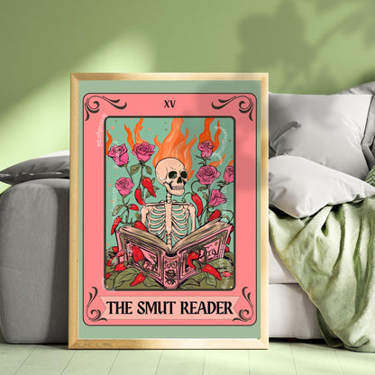 The Smut Reader Tarot Print – Romantasy Wall Art Booktok Decor The Reader Tarot Card, Spicy Book Lover Gift Smut Gift Idea