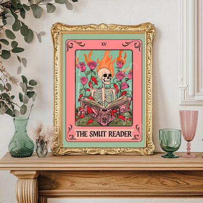The Smut Reader Tarot Print – Romantasy Wall Art Booktok Decor The Reader Tarot Card, Spicy Book Lover Gift Smut Gift Idea