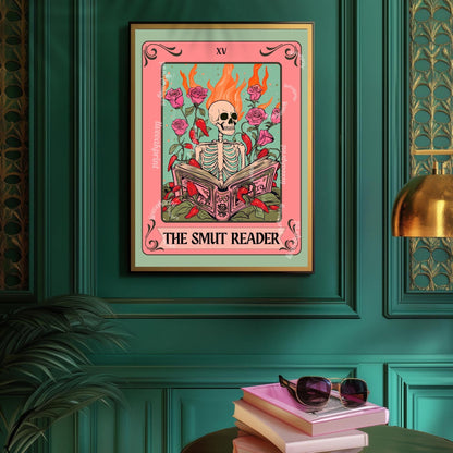 The Smut Reader Tarot Print – Romantasy Wall Art Booktok Decor The Reader Tarot Card, Spicy Book Lover Gift Smut Gift Idea