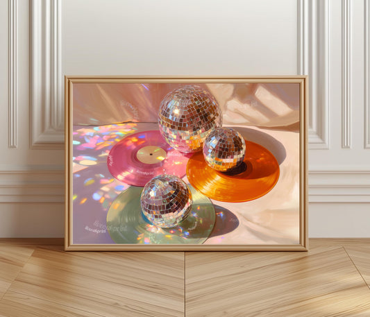 Disco Records Print Horizontal