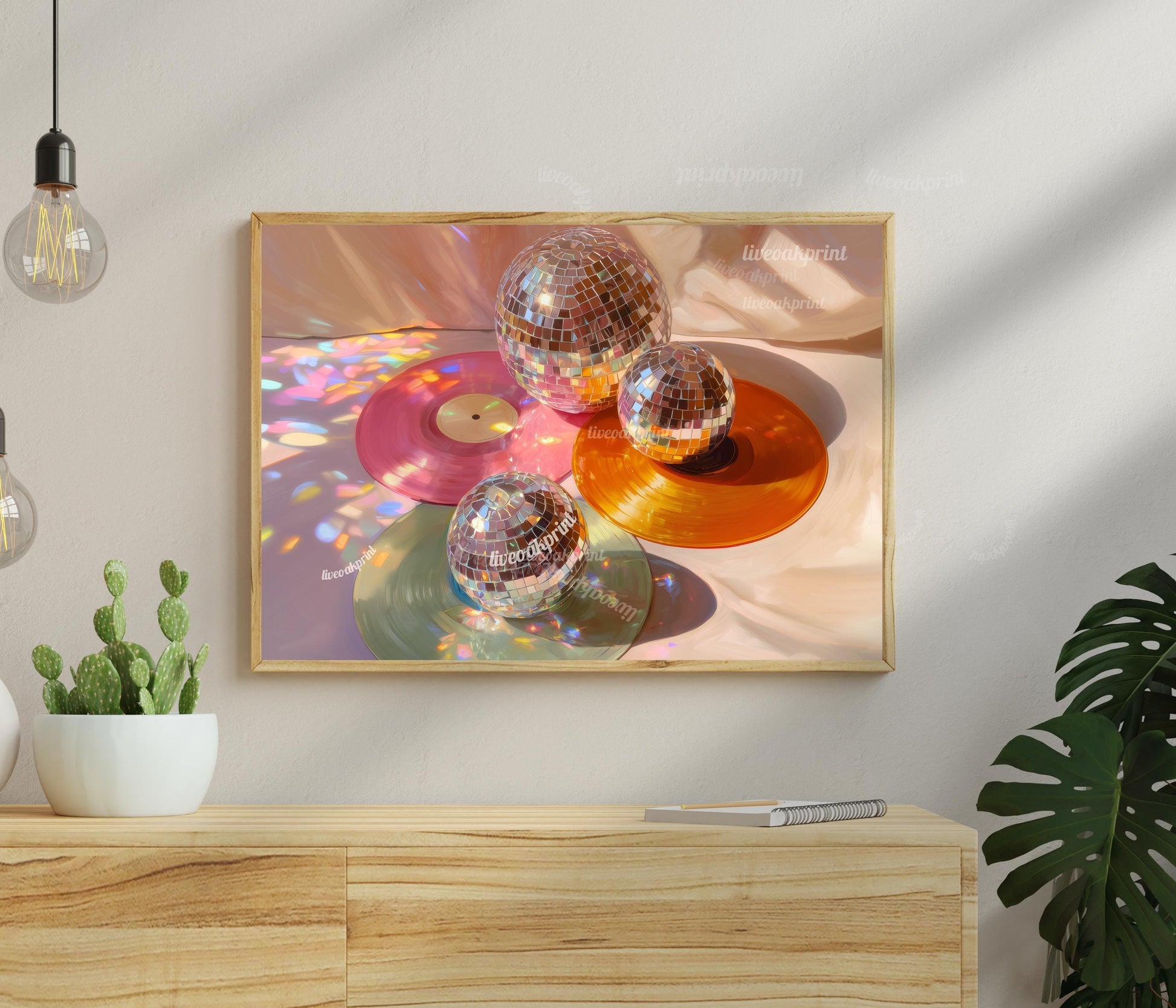 Disco Records Print Horizontal