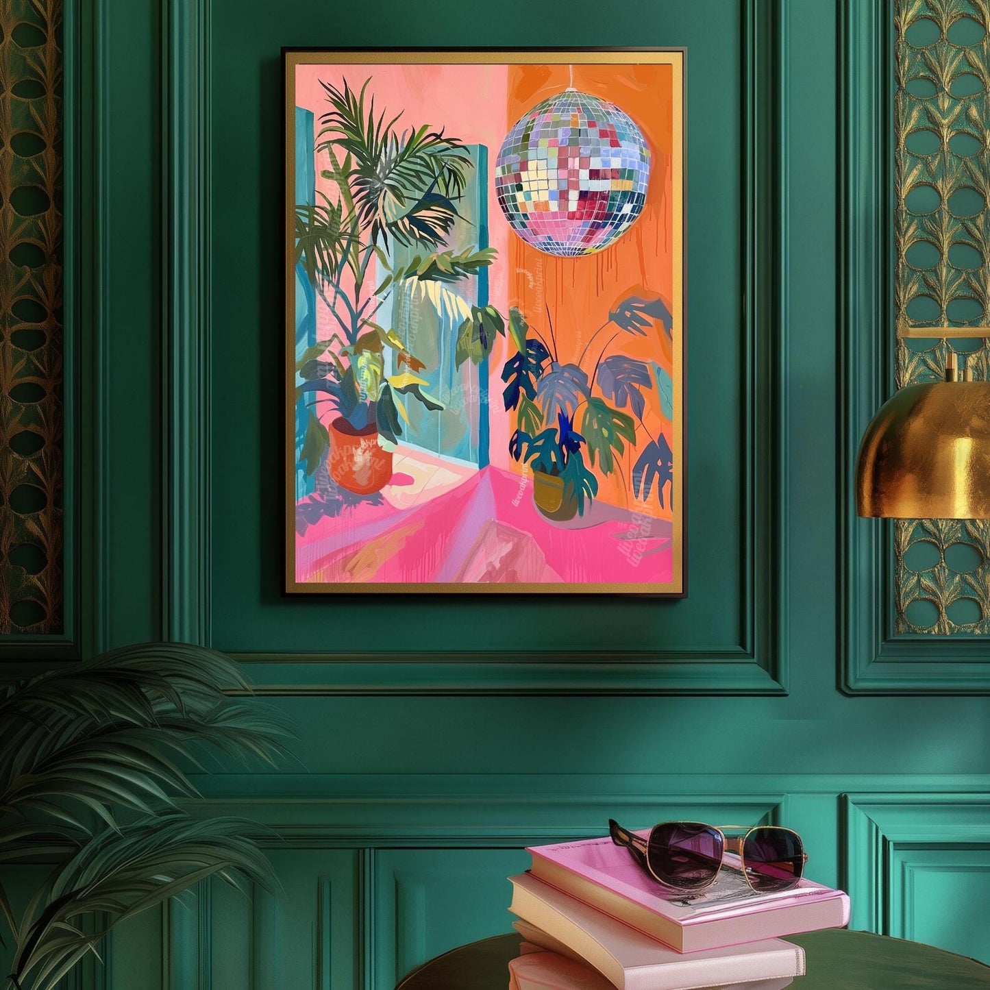 1970s Retro Inspired Disco Interior Print