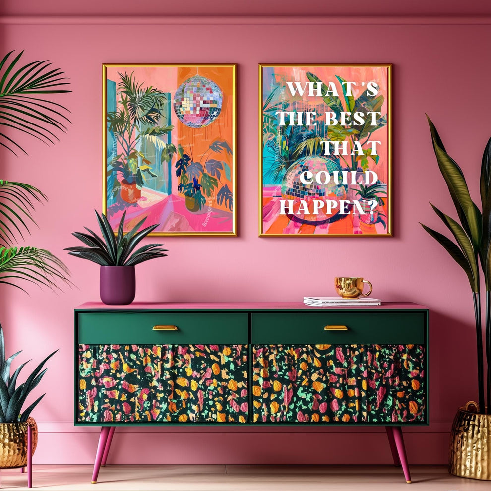 1970s Retro Inspired Disco Interior Print