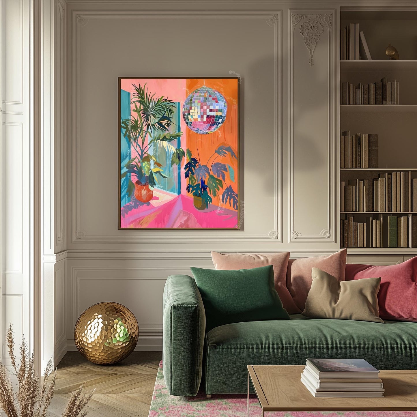 1970s Retro Inspired Disco Interior Print