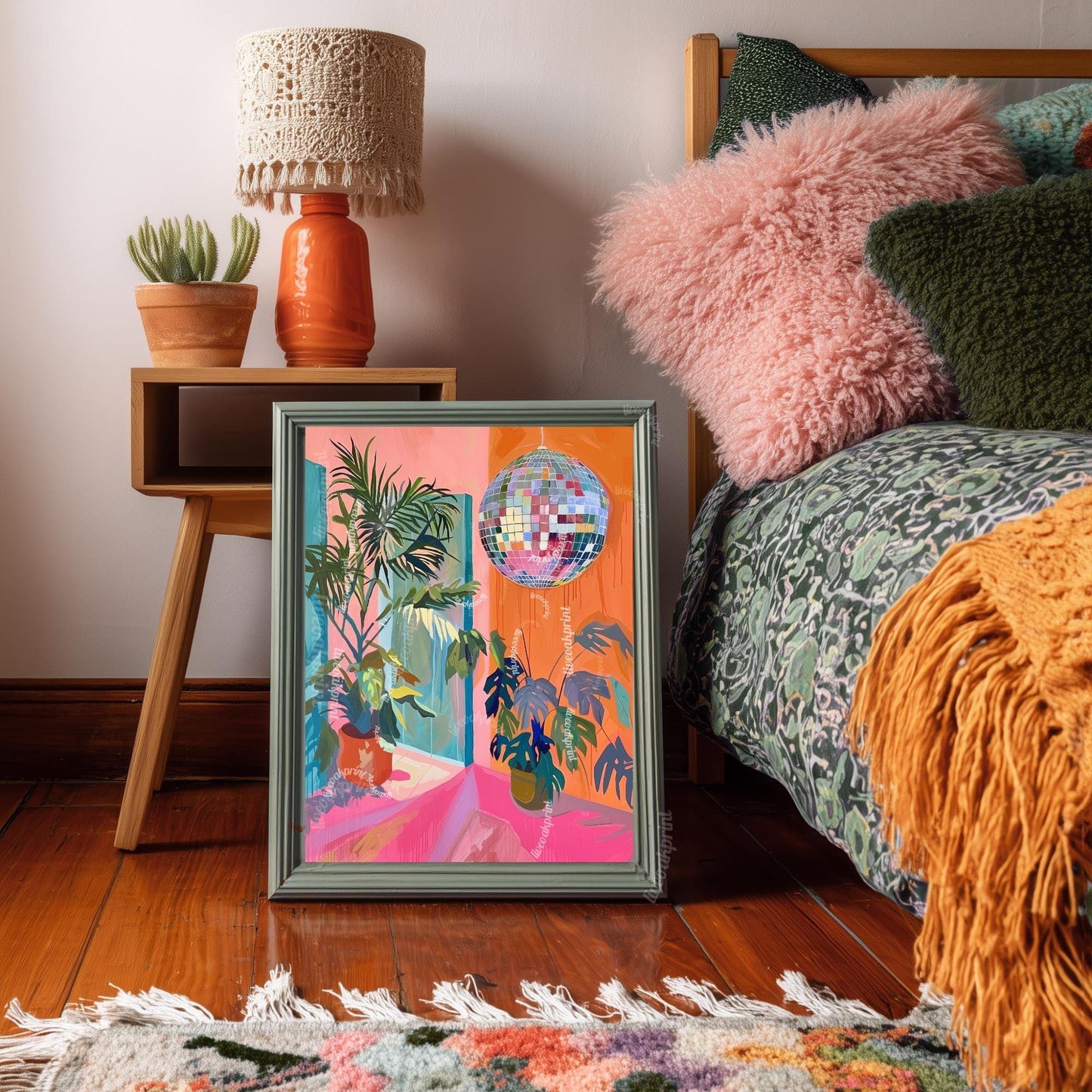 1970s Retro Inspired Disco Interior Print